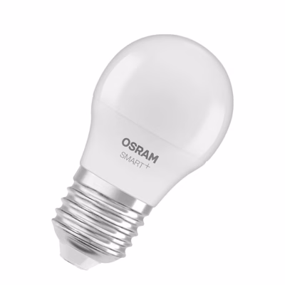 Nutipirn Osram SMART+ MATTER Classic P40 E27 soklil, valge kuppel kaldvaates