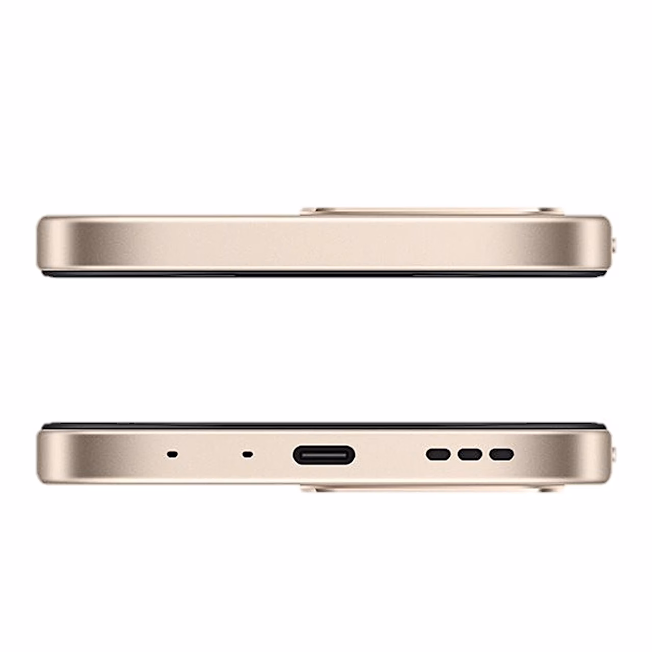 OPPO A6 4G ülemine ja alumine serv USB-C-pesa ning kõlariavadega