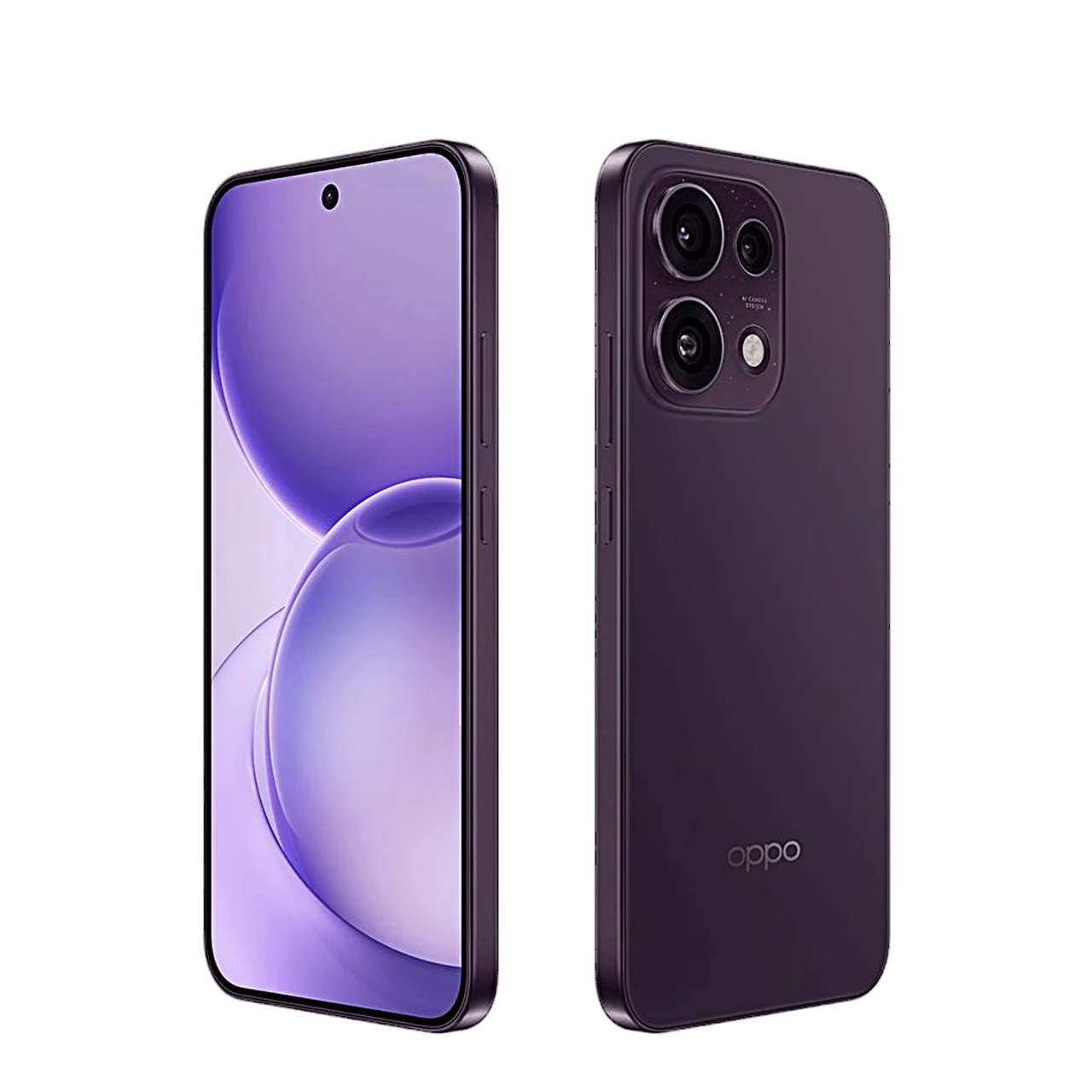 OPPO Reno16 FS 5G tumelilla Android-telefon nurga alt, ekraan ja tagakaamerad