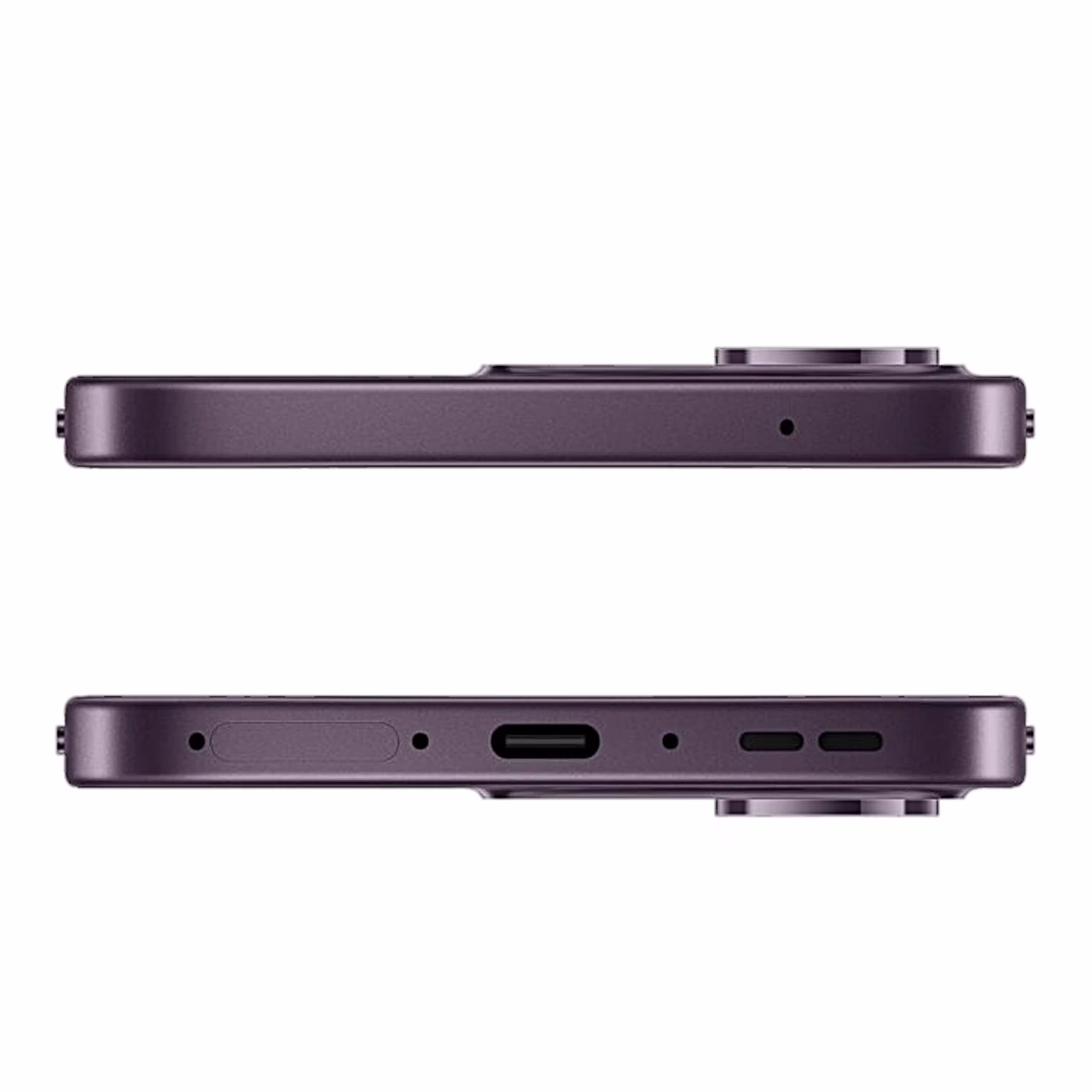 OPPO Reno16 FS ülemine ja alumine serv USB-C-pesa ja kõlariavadega