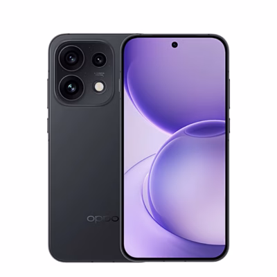 Must nutitelefon OPPO Reno16 Pro tagant kolme kaameraga ja eest ekraaniga