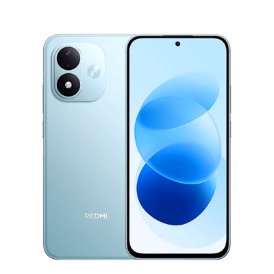 Nutitelefon Xiaomi Redmi Note 17, helesinine, esi- ja tagakülg kõrvuti