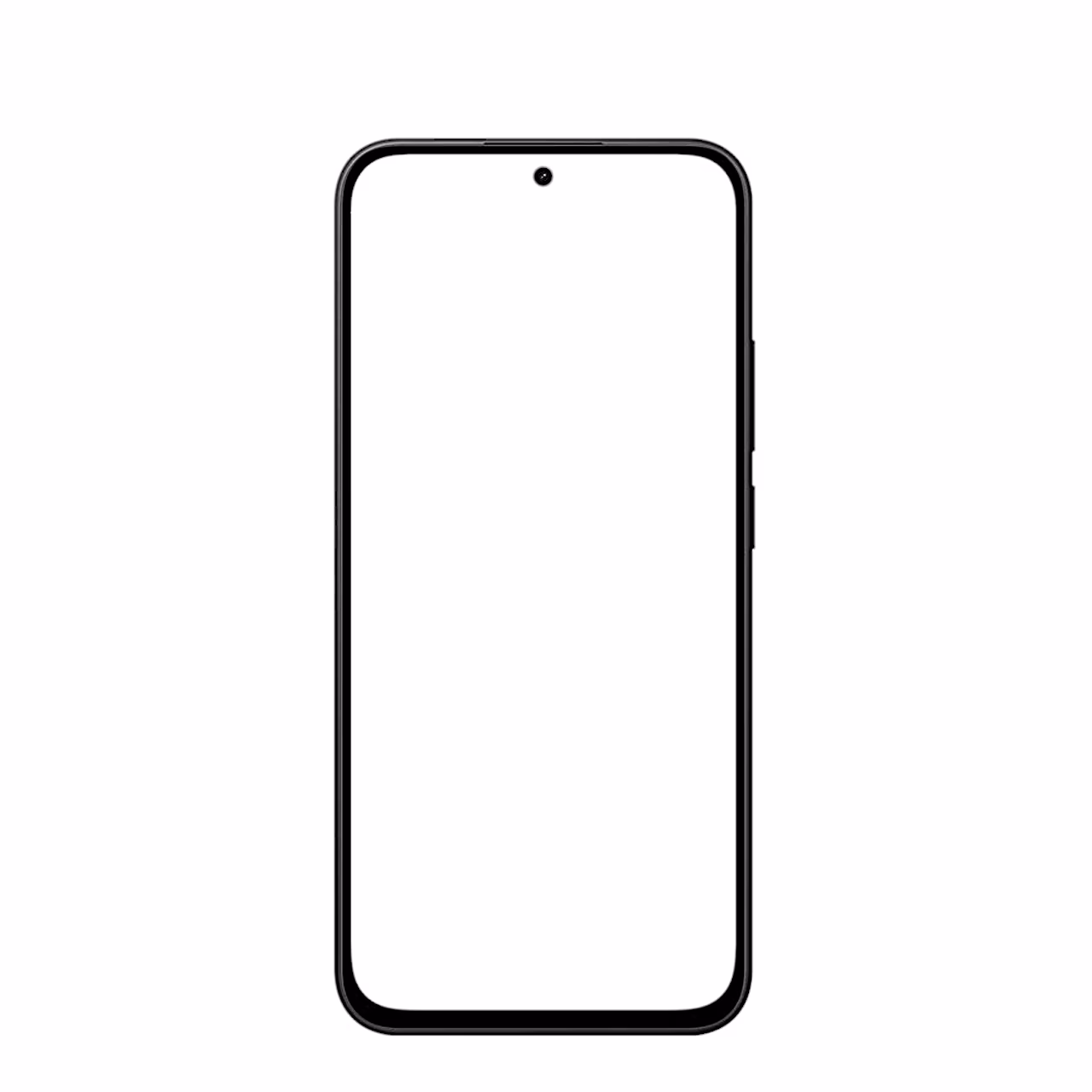 Redmi Note 17 nutitelefoni esikülg ja õhuke ekraaniraam eestvaates