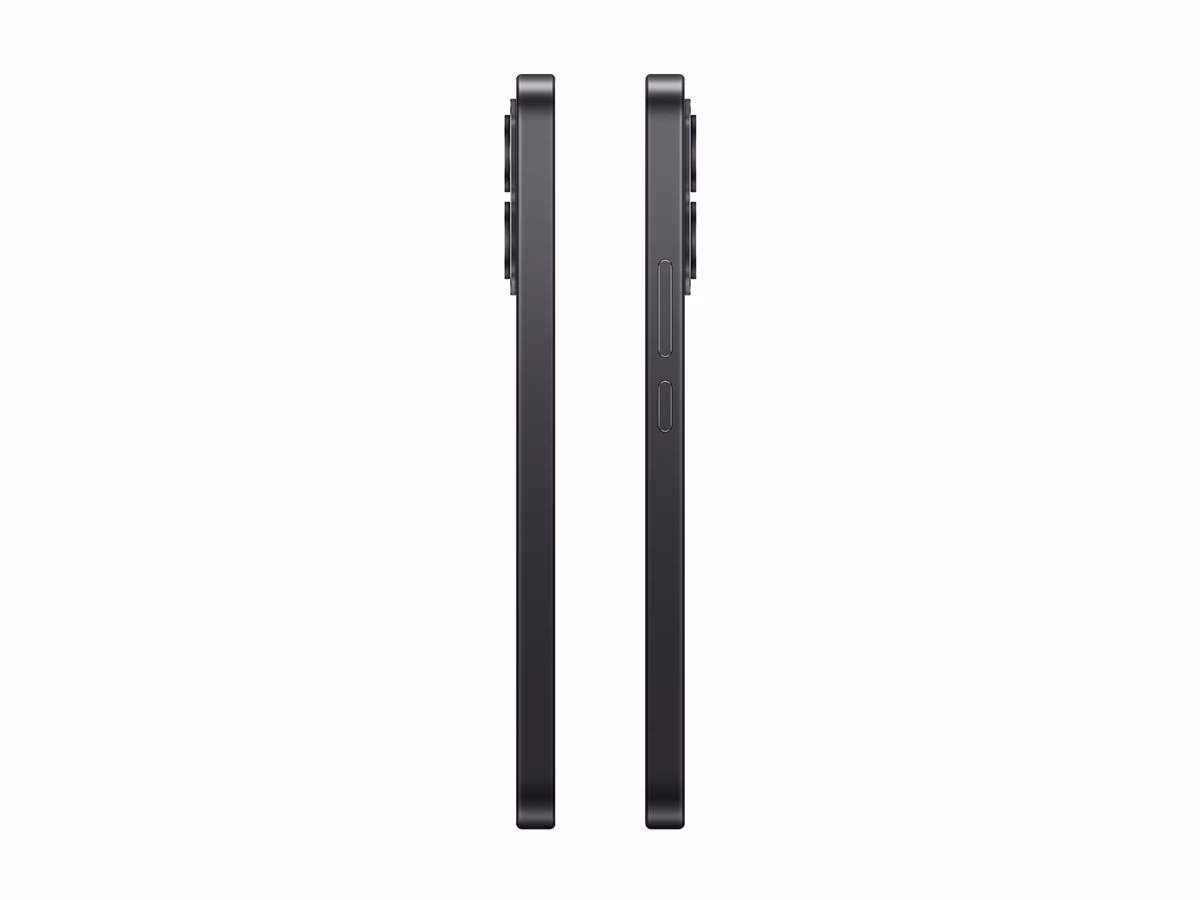 Musta Xiaomi Redmi Note 17 Pro Max mõlemad küljed profiilis
