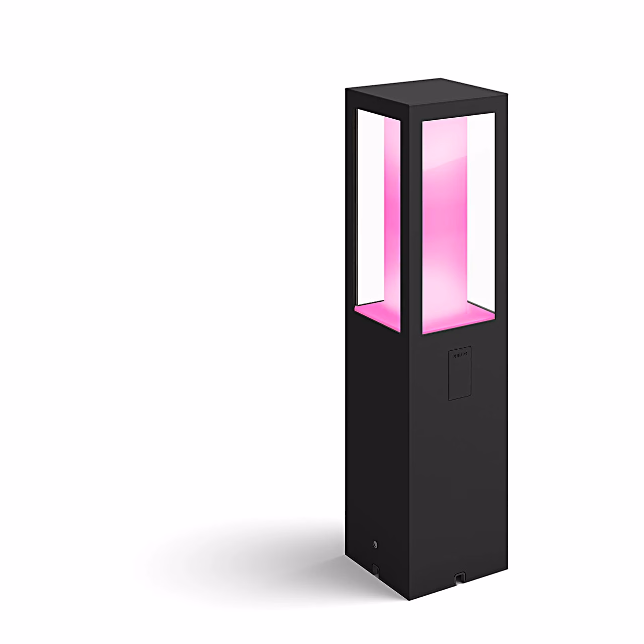 Philips Hue Impress Outdoor Pedestal postivalgusti roosa valgusega, külgvaade