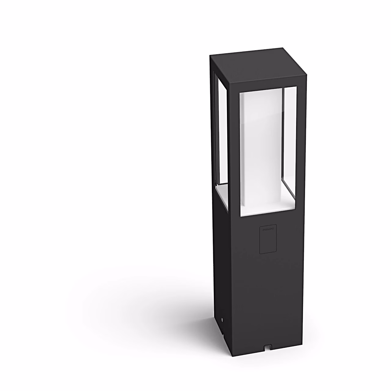 Mattmust Philips Hue Impress Outdoor Pedestal postivalgusti väljalülitatult, vaade ülalt