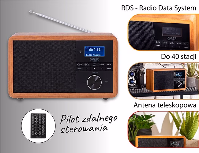 Kellraadio Adler AD 1184, DAB+/FM/AM, Bluetooth 5.0, 15 W, pult (12)