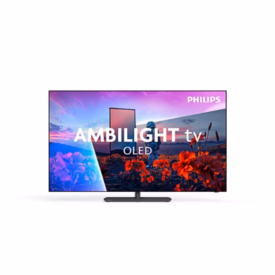 Philips 42OLED811/12 OLED-teler keskjalal, ekraanil Ambilight TV logo