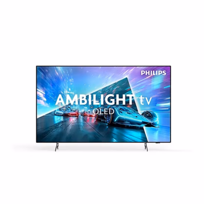 OLED-teler Philips 55OLED761/12 jalgadel, eestvaade valgel taustal