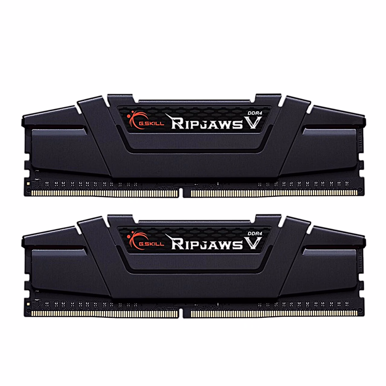 Kaks G.Skill Ripjaws V DDR4 moodulit üksteise all eestvaates