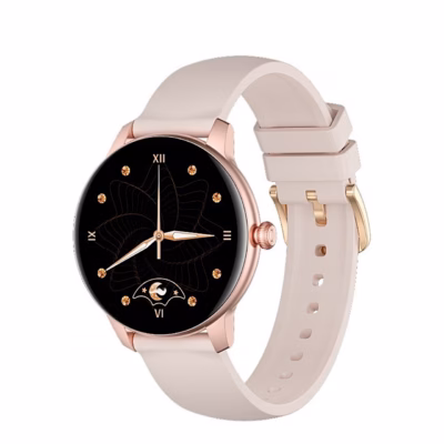 Roosa nutikell Oromed ORO Lady Active analoogkella ekraanikujundusega