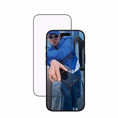 PanzerGlass kaitseklaas iPhone Air ekraani kohal, väiksem vaade