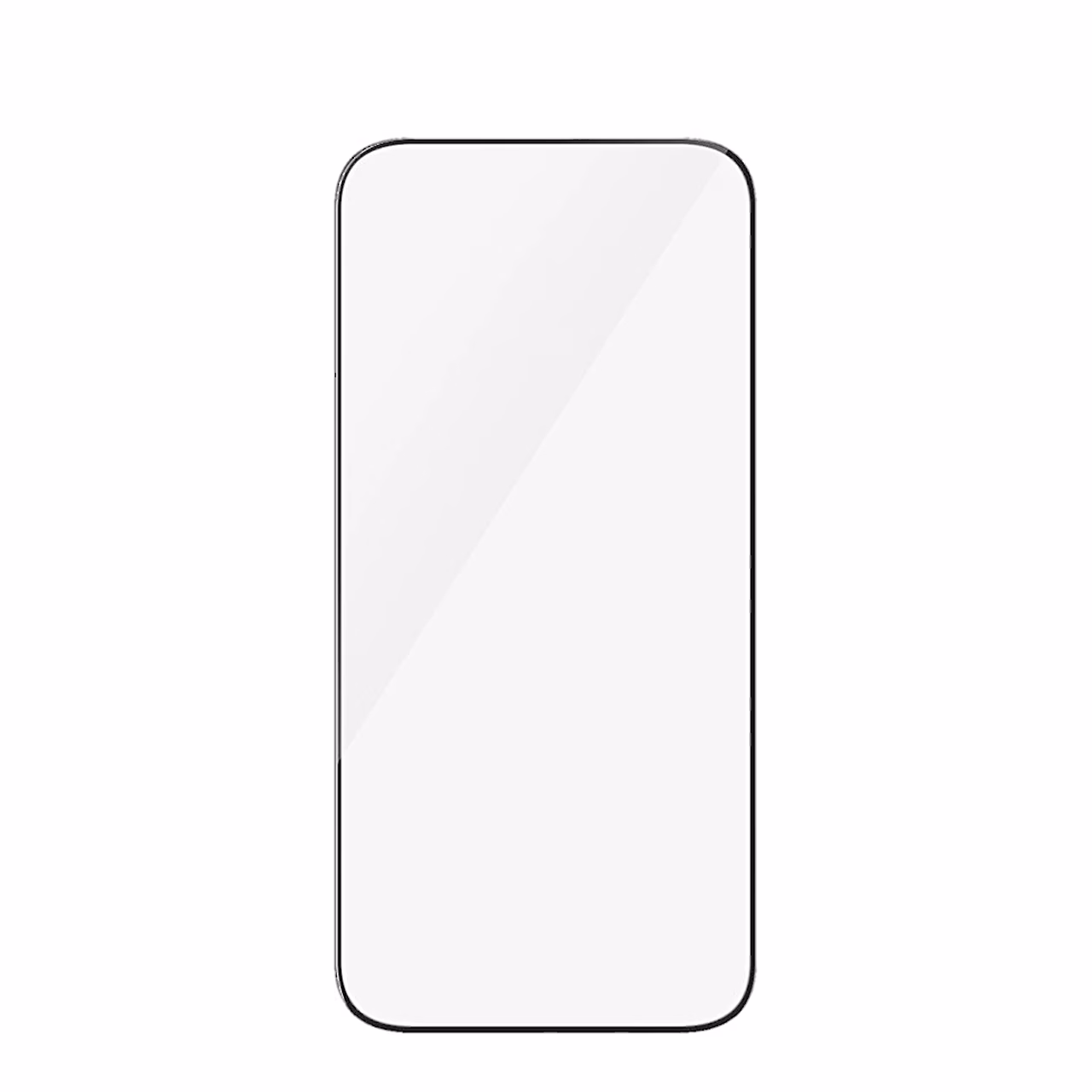 Läbipaistev iPhone 15 Pro ekraani kaitseklaas eraldi valgel taustal