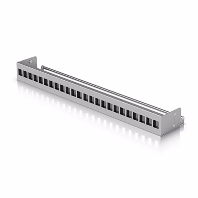 Hall patch-paneel Ubiquiti UACC-Rack-Panel-Patch-Blank-24 koos kaablikorraldusribaga viltu eest