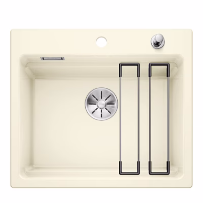 Pealt paigaldatav köögivalamu BLANCO ETAGON 6, keraamika PuraPlus, 1 kauss, magnolia läikiv, 60 cm aluskapile