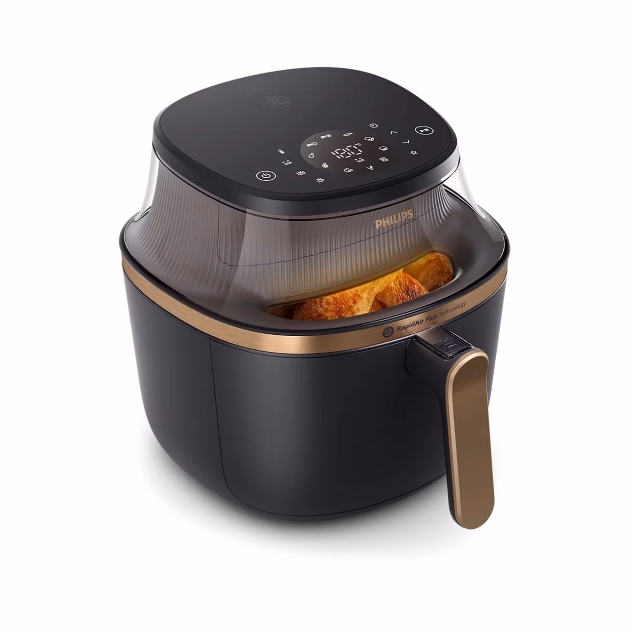 Philips kuumõhufritüür 6.2 l must, vaade küpsetamisega