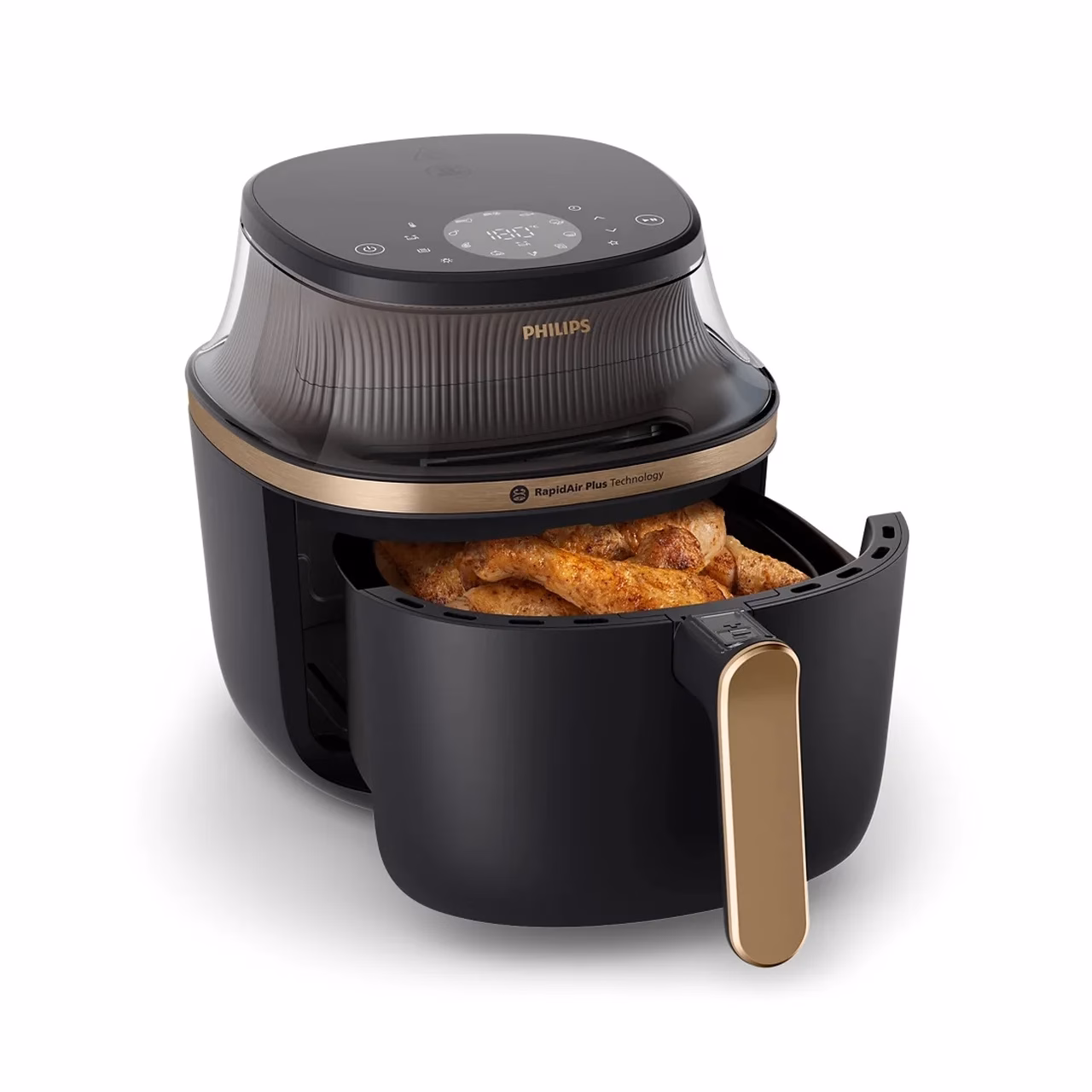Philips kuumõhufritüür 6.2 l must, vaade küpsetamisega