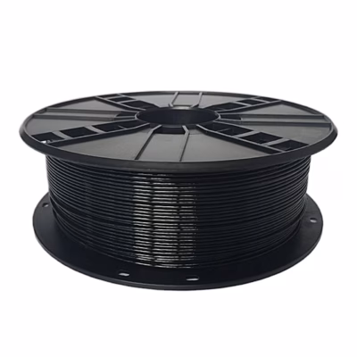 Must PLA-filament Flashforge PLA+ musta plastrulli peal, vaade eest viltu