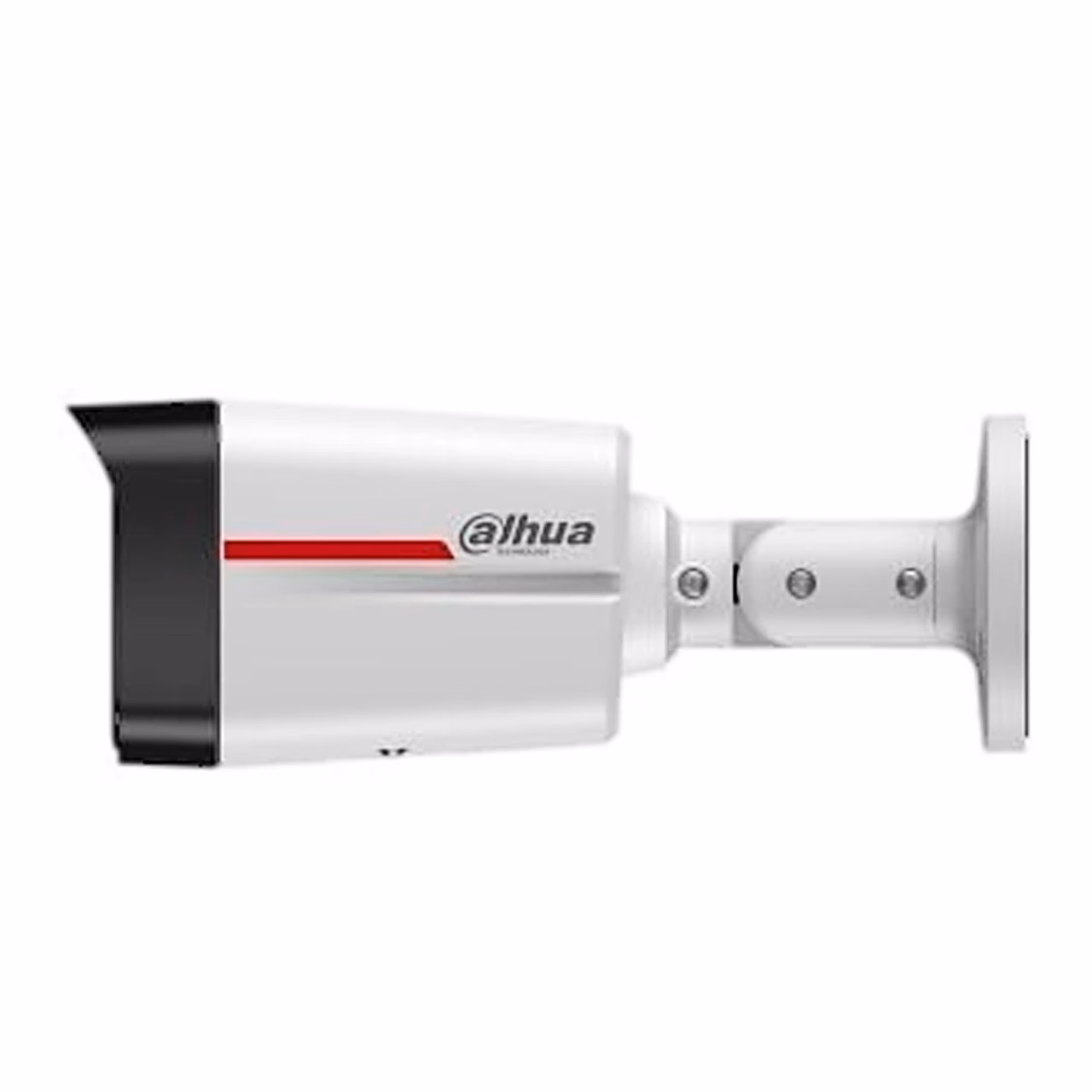 PoE-valvekaamera Dahua IPC-HFW2849TL-S-LED-0280B-PRO külgvaates musta päikesevarjuga