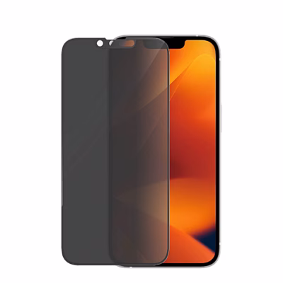 Privaatsusfiltriga kaitseklaas PanzerGlass telefoni iPhone 14 ekraani ees