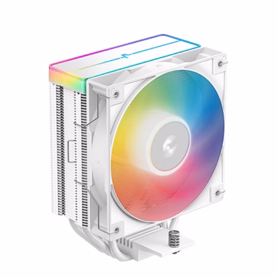 Valge protsessori õhkjahuti DeepCool AG400 WH ARGB V2 viltu eest