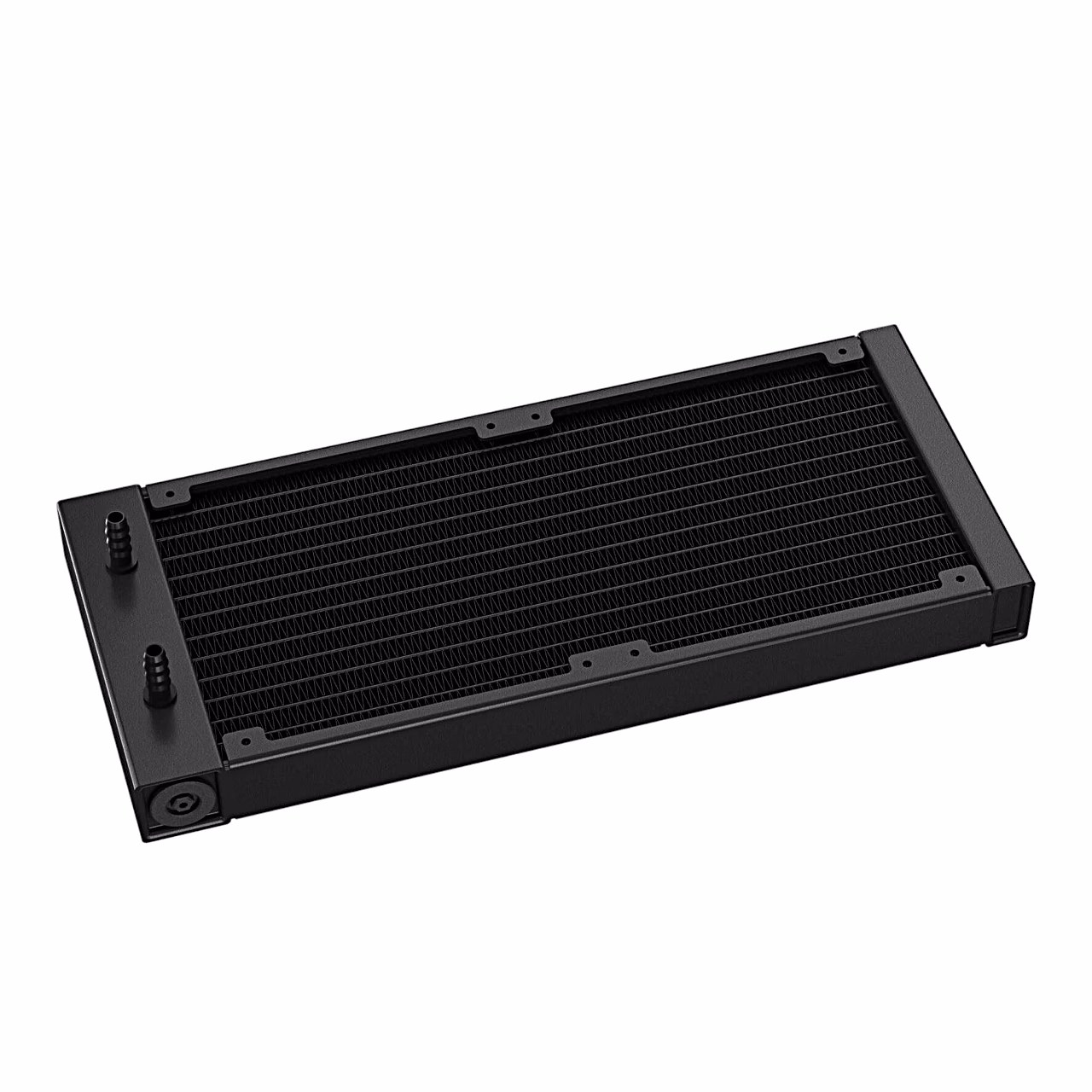 DeepCool LE240 V2 musta alumiiniumradiaatori ribid ilma ventilaatoriteta