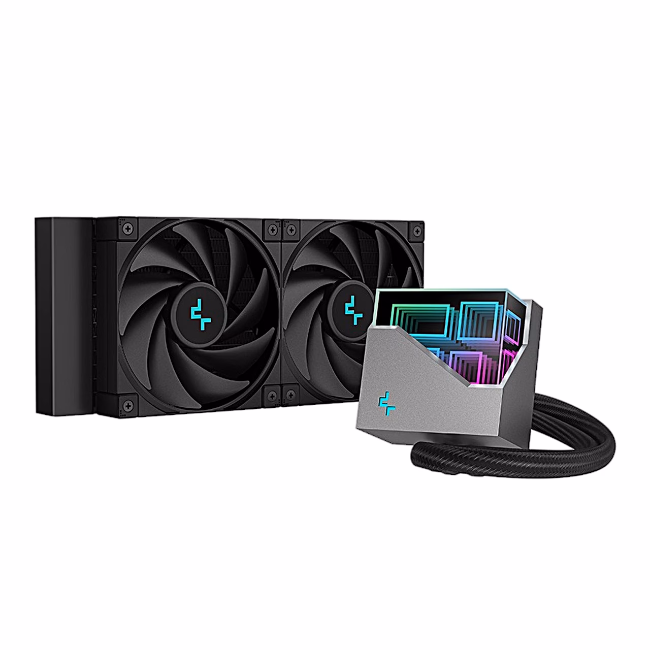 Protsessori vesijahutus DeepCool LT520, radiaator kahe ventilaatoriga ja valgustatud pump