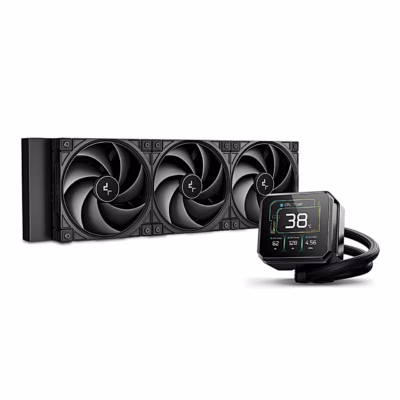 Must protsessori vesijahutus DeepCool SPARTACUS 360, radiaatoril kolm ventilaatorit ja pumbal ekraan