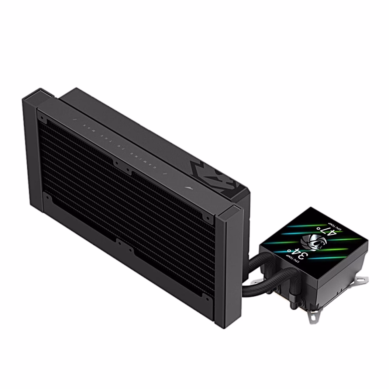 GAMEMAX GLACIER 240 LCD radiaatori ribid tagant ja pumbaploki ekraan
