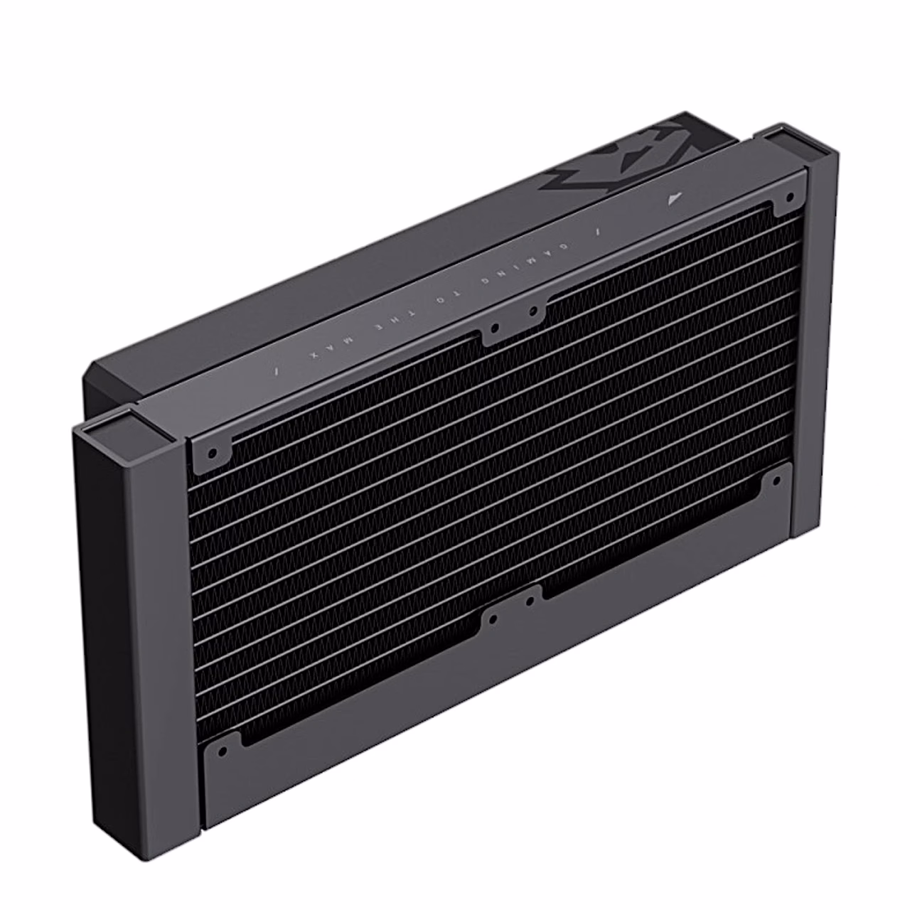 GAMEMAX GLACIER 240 LCD musta alumiiniumradiaatori ribid eraldi