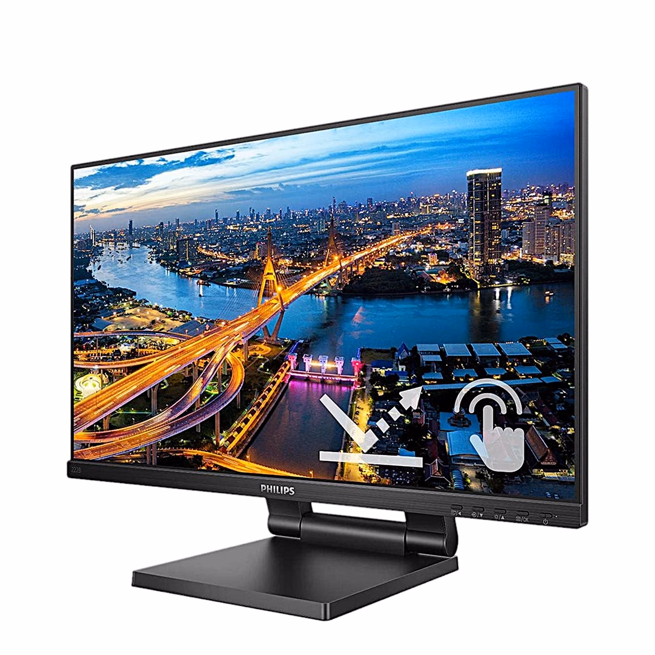 Philips 222B1TC monitor vasakult nurga alt vaadatuna