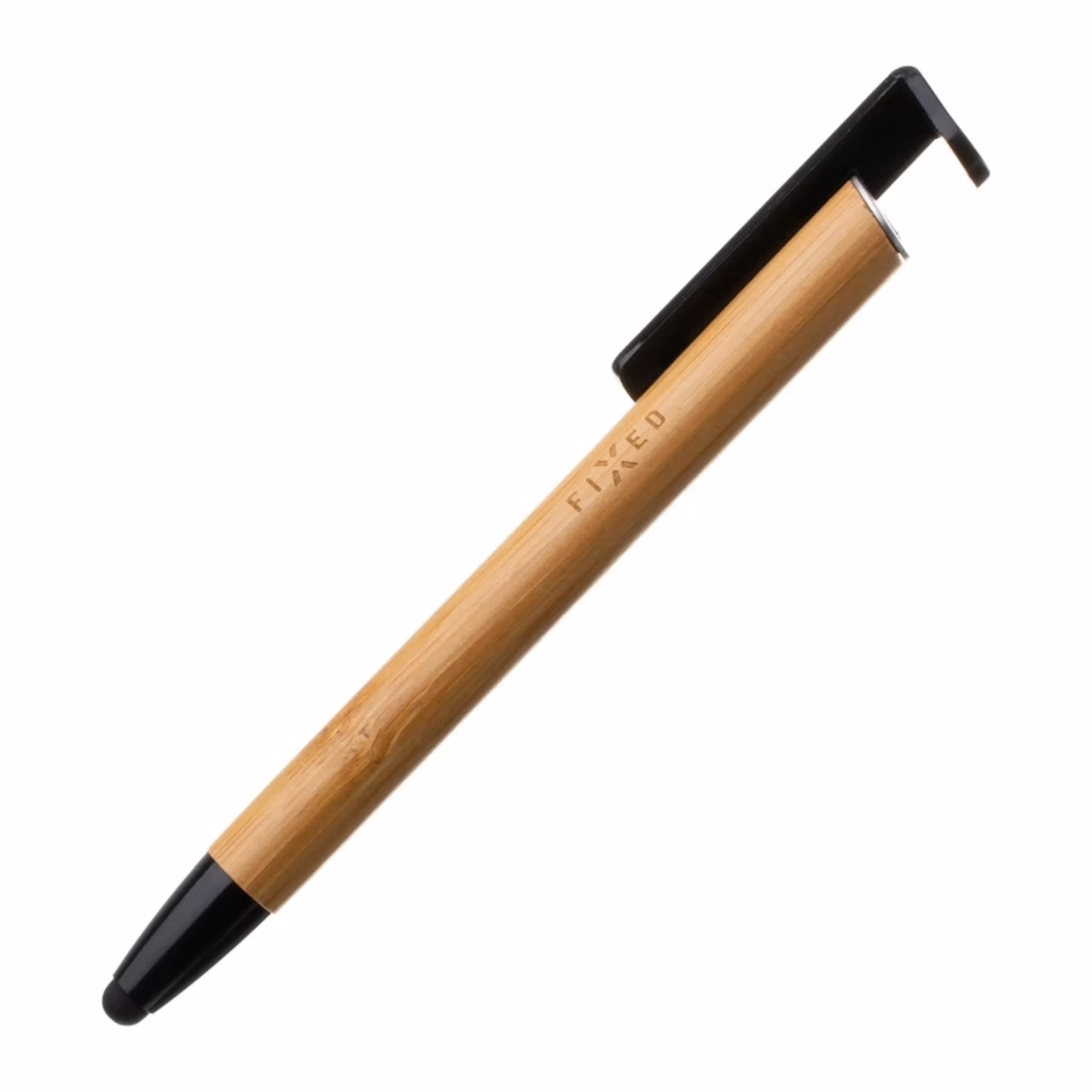 FIXED Pen 3 in 1 bambusest puutepliiats musta otsa ja alusklambriga