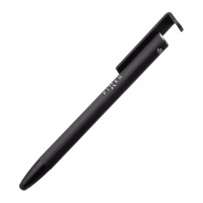 Must puutepliiats FIXED Pen 3 in 1 ülaotsa alusklambriga