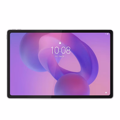 Hall tahvelarvuti Lenovo Idea Tab Plus eestvaates, ekraanil avakuva