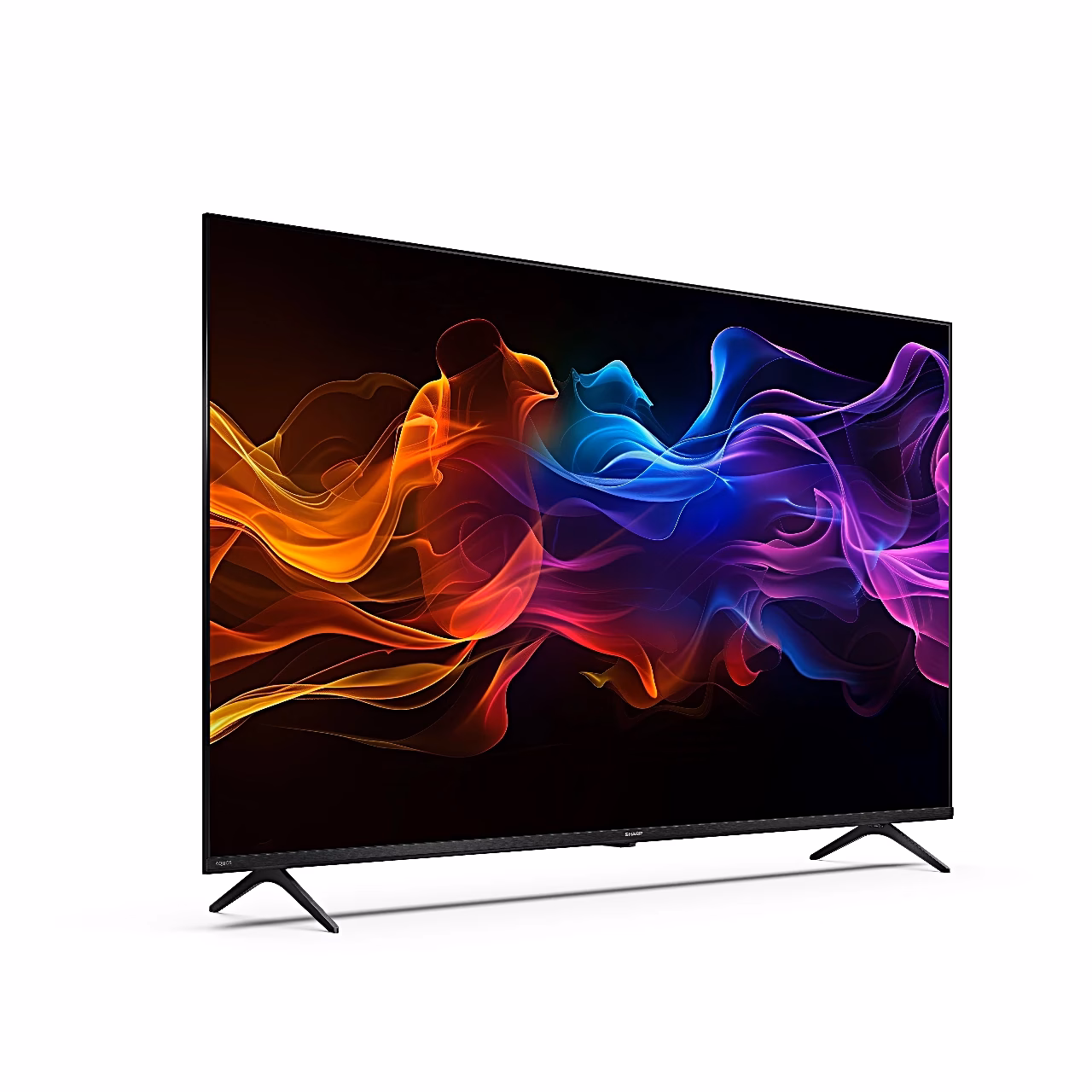 Sharp 55HP5265E QLED-teler vasakult nurga alt vaadatuna jalgadel