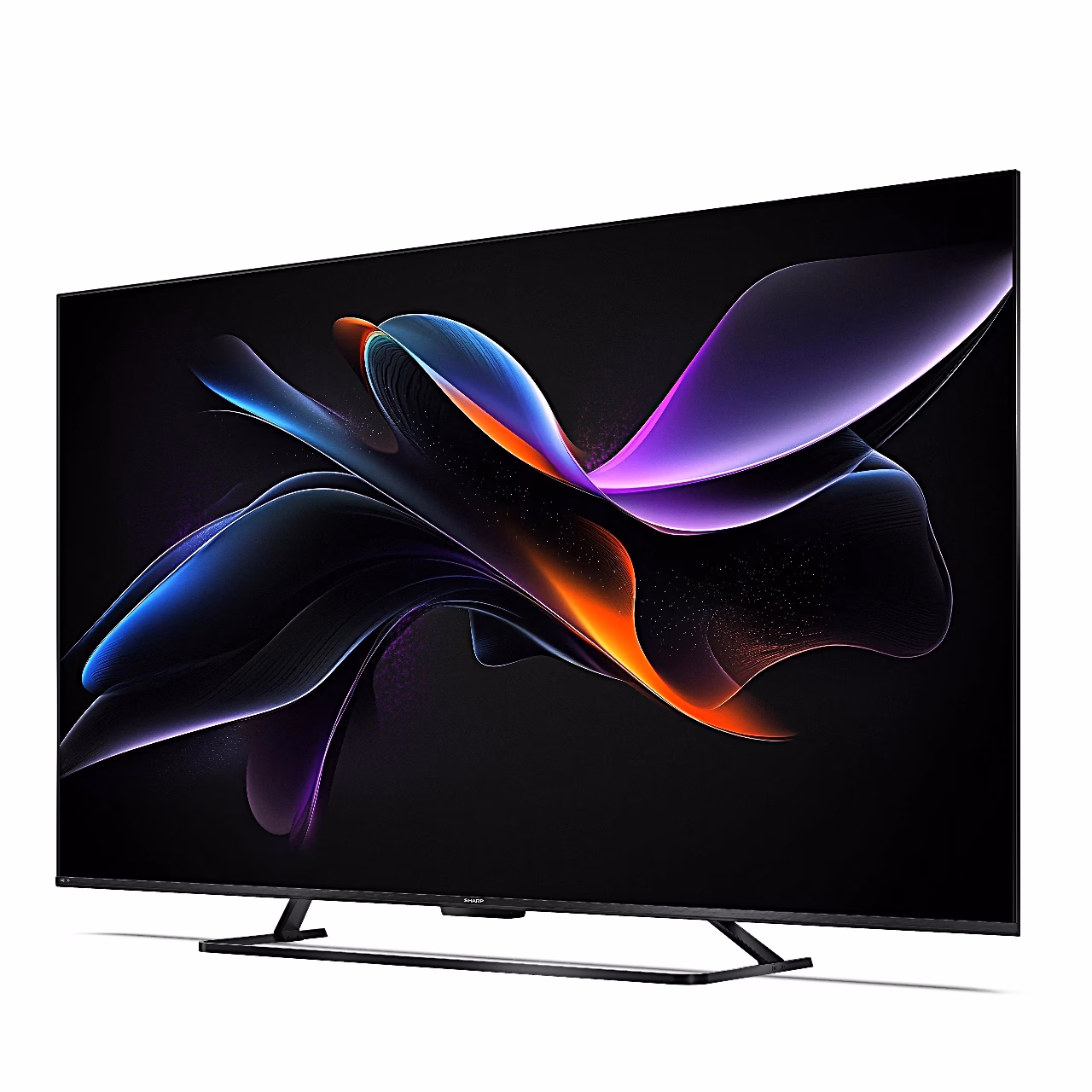 Sharp 65HR7265E QLED-teler paremalt nurga alt vaadatuna alusel