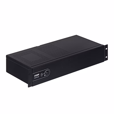 Räkki paigaldatav UPS EVER ECO Pro 700 AVR CDS ülalt ja eest