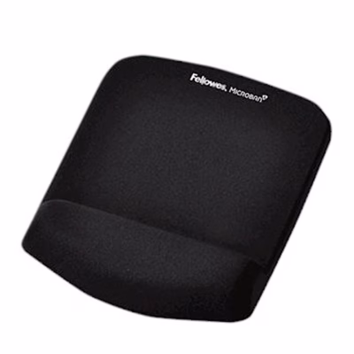 Must Fellowes PlushTouch hiirematt randmepadjaga, vaade eest