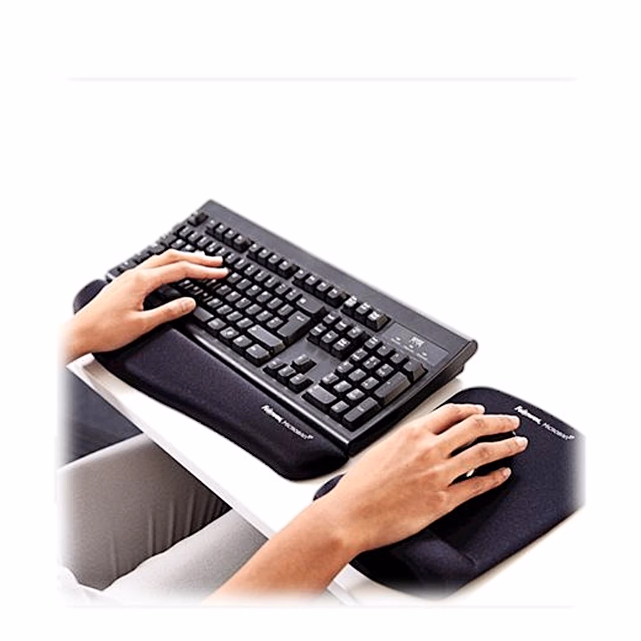 Randmetoega hiirematt Fellowes PlushTouch, 238 × 184 mm, must (3)