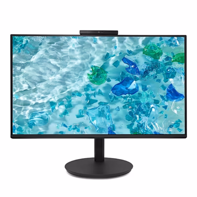 Must arvutimonitor Acer CB242Y D6 eestvaates, ülaservas kaamera