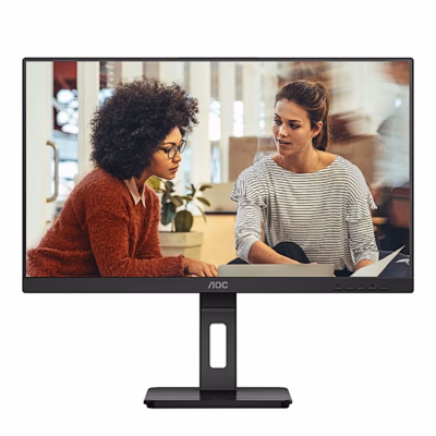 AOC Q27E3UMF arvutimonitor eestvaates reguleeritava kõrgusega jalal