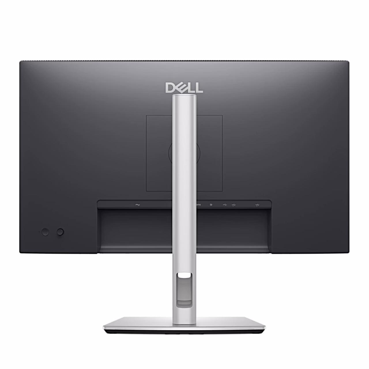 Dell P2425D monitori tume tagakülg ja hõbedane alusesammas