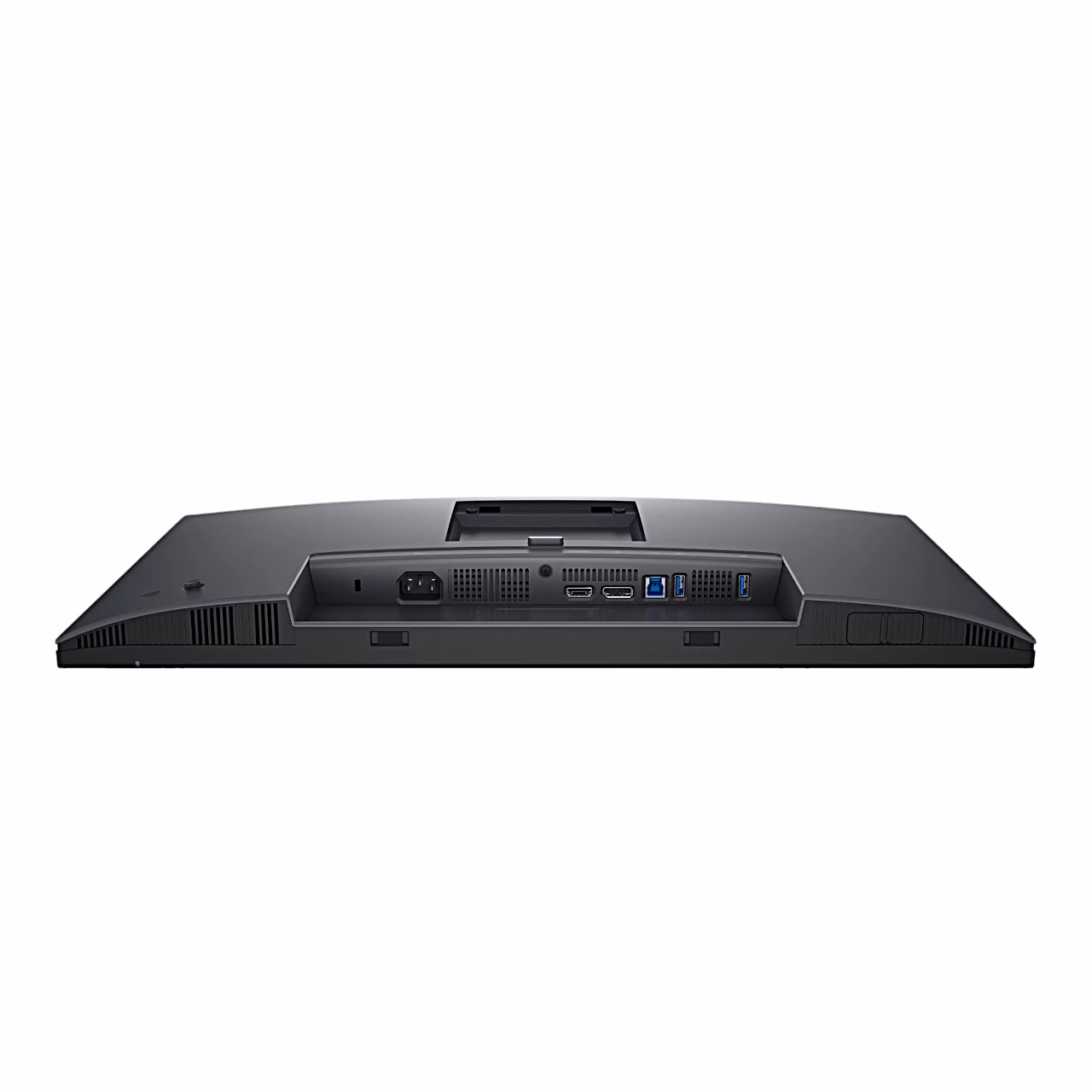 Dell P2425D alumine serv ühenduspesadega altpoolt vaadatuna