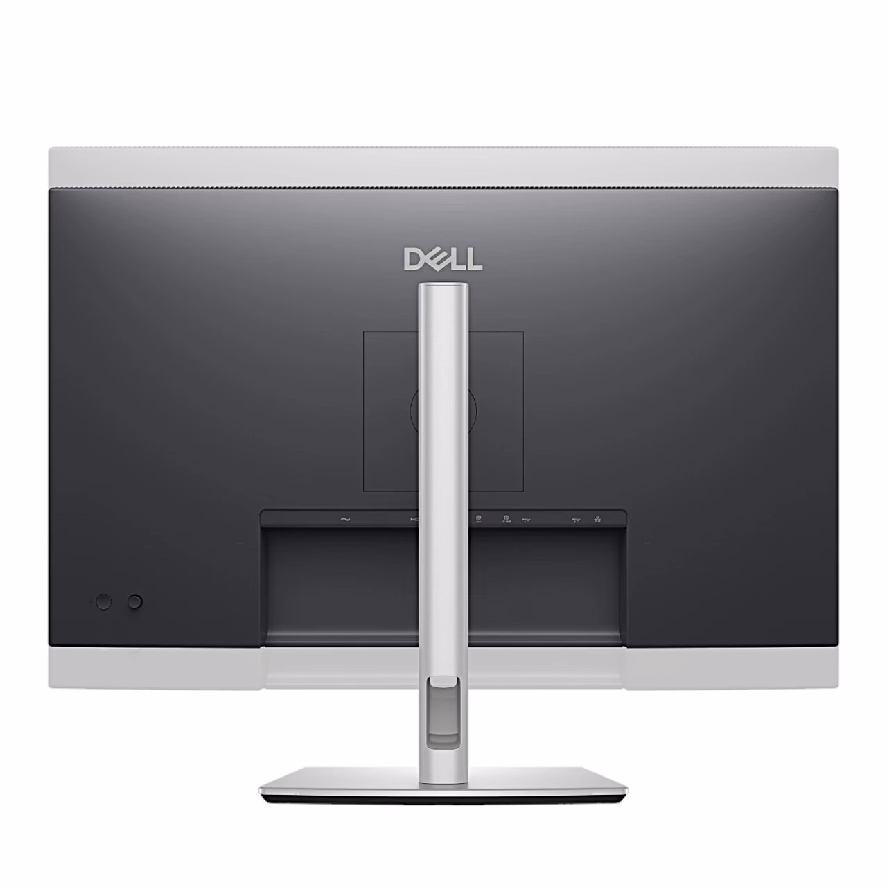 Dell P2725DE monitori tume tagakülg ja hõbedane jalg
