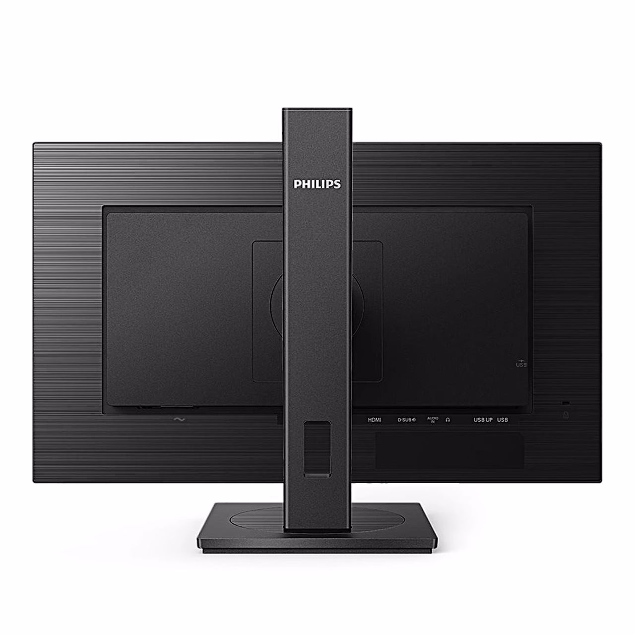 Philips 272B1G/00 monitori tagakülg kõrgemas asendis, jalg ja alus