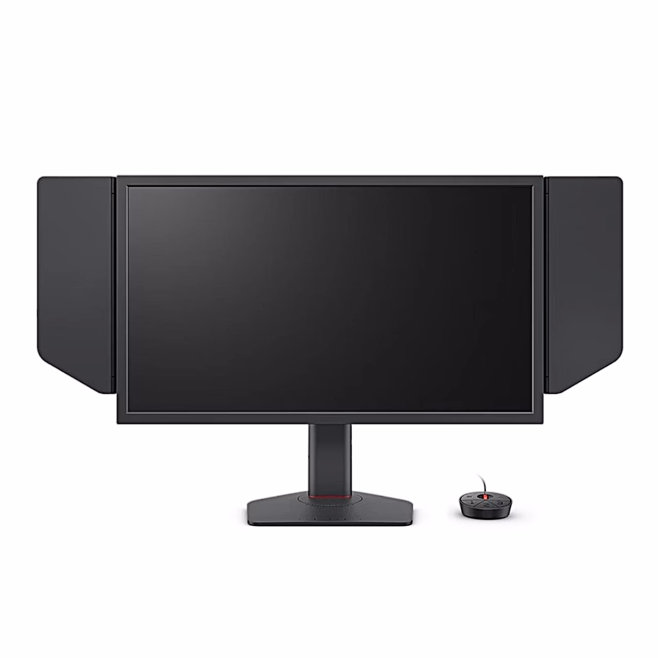 BenQ ZOWIE XL2546X+ kuvar otse eestvaates koos külgvarjestustega