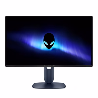 Mängurimonitor Dell Alienware AW2725D eestvaates jalal