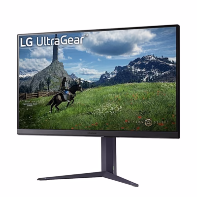 Mängurimonitor LG UltraGear 27GS85Q-B eestvaates nurga alt