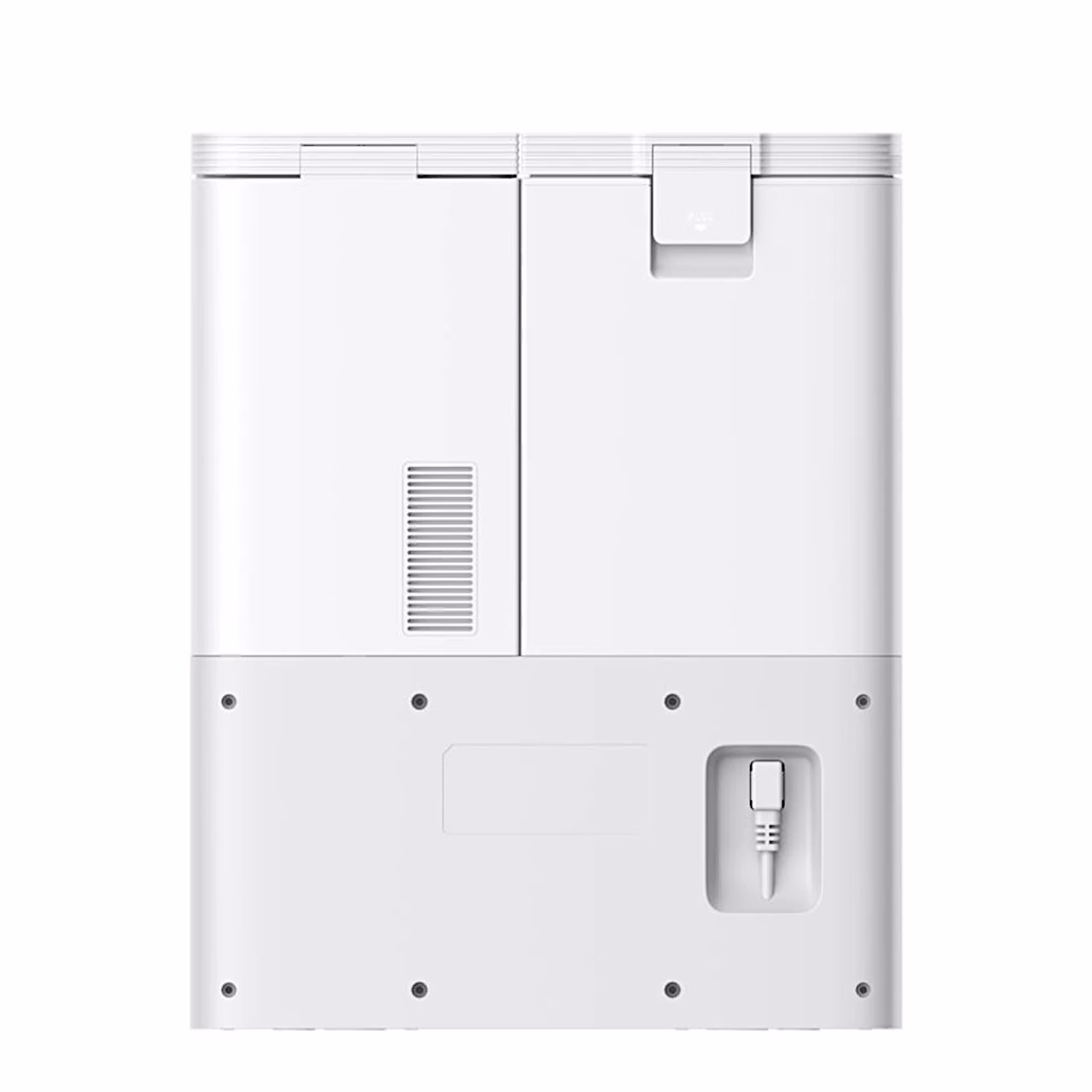 Anker Eufy X10 Pro Omni puhastusjaama tagakülg toitepesaga