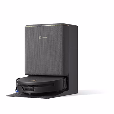Must robottolmuimeja Ecovacs DEEBOT T90S PRO OMNI oma OMNI puhastusjaamas